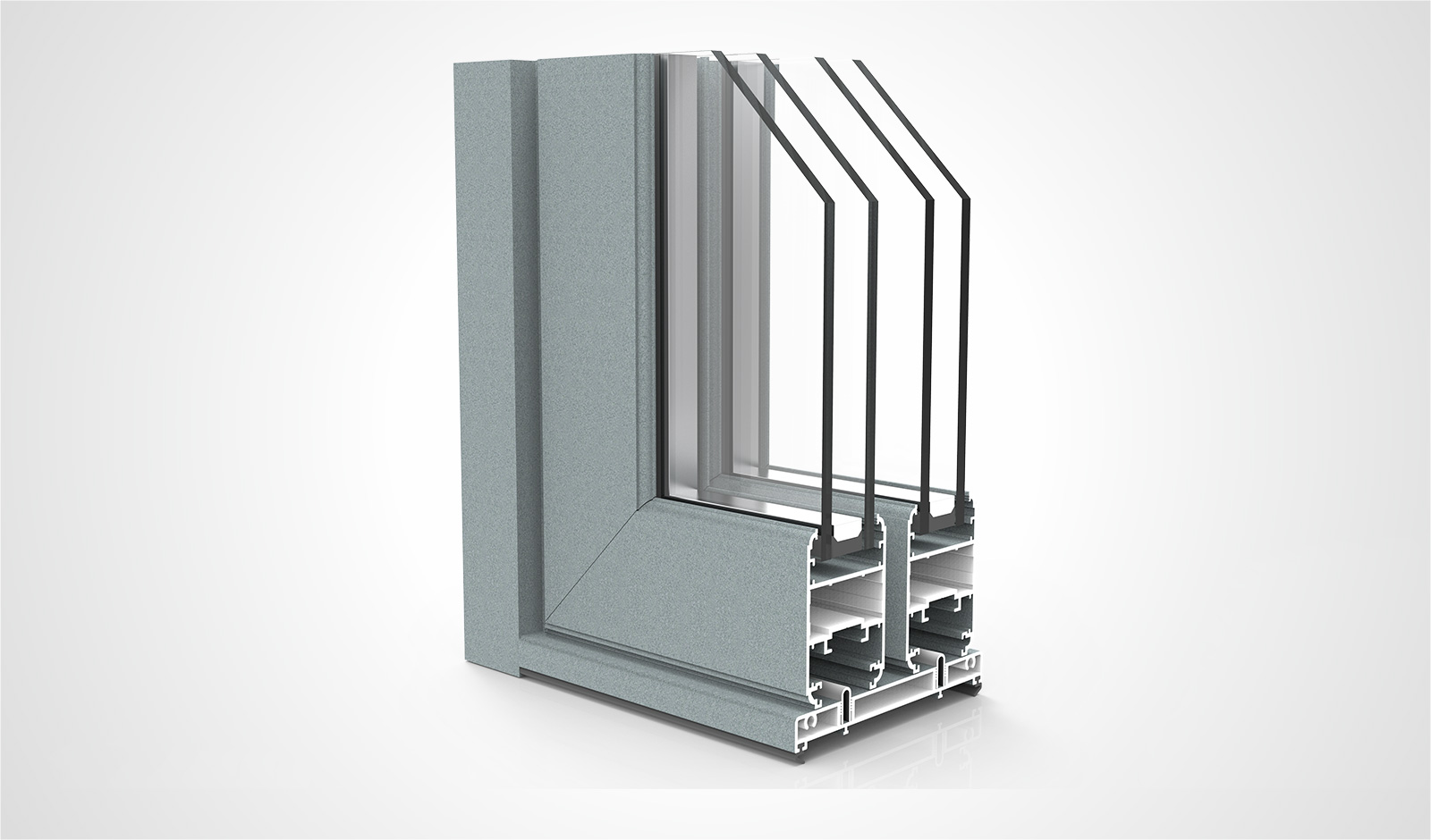 Outdoor Balcony Thermal Break Double Glass  Aluminum Slide Door/Hanging On The Door | Commercial Aluminum Sliding Doors